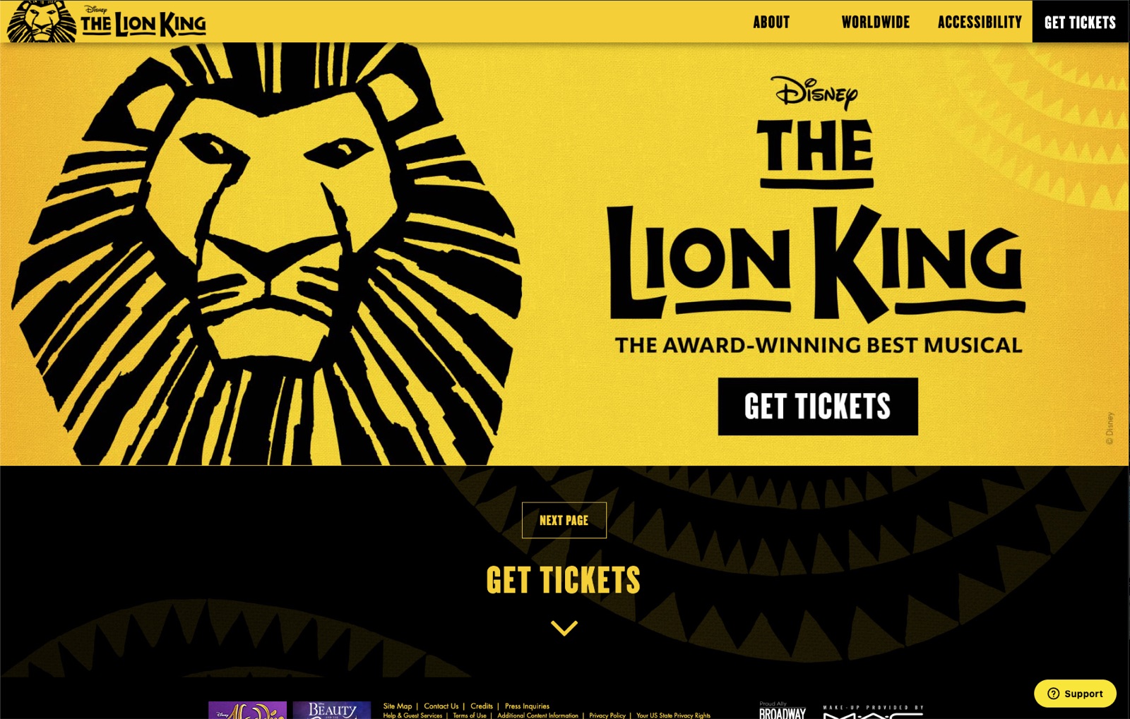 The Lion King on Broadway