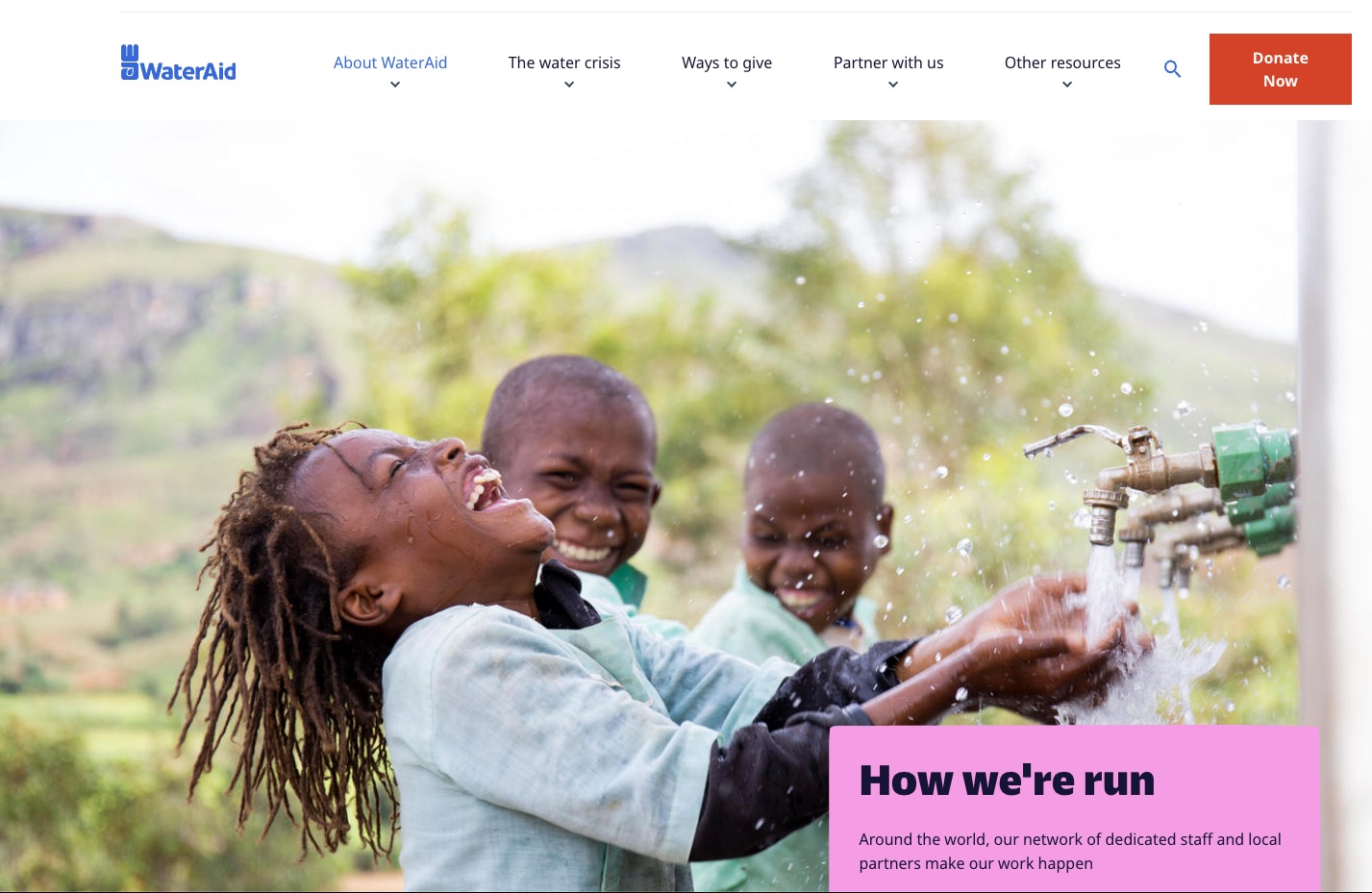 The WaterAid Nicaragua website